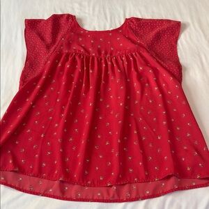 GAP Deep Pink Floral Blouse